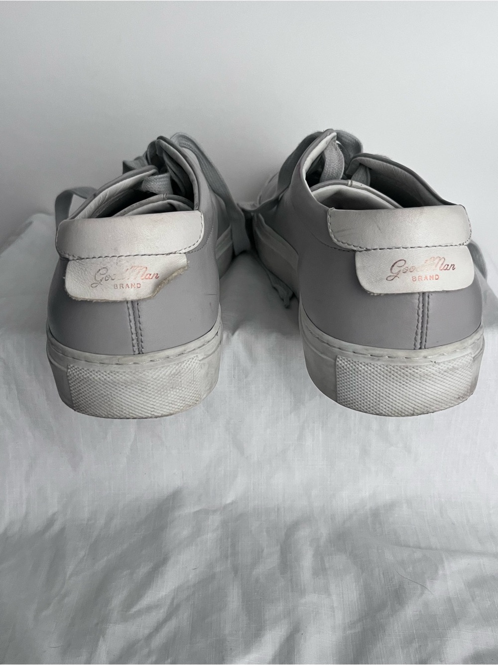 Good Man Brand Light Gray Leather Low-Top Sneakers - Picture 8 of 10